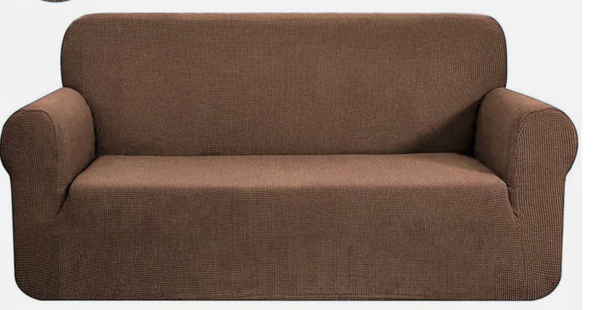 2-Piece Set Slipcover Sofa & Loveseat Cover Protector 4-Way Stretch Elastic - 96" x 74"