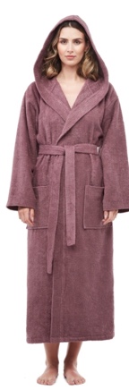 Soft Turkish Terry Cotton Women's Hooded Bathrobe