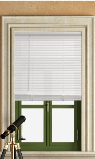 Mainstays 1" Cordless Vinyl Light Filtering Blinds, 1-Piece, White, 36" W x 64" L