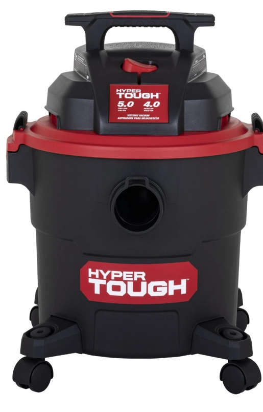 Hyper Tough 5 Gallon Wet/Dry Vacuum for the Car, Garage, Home or Workshop