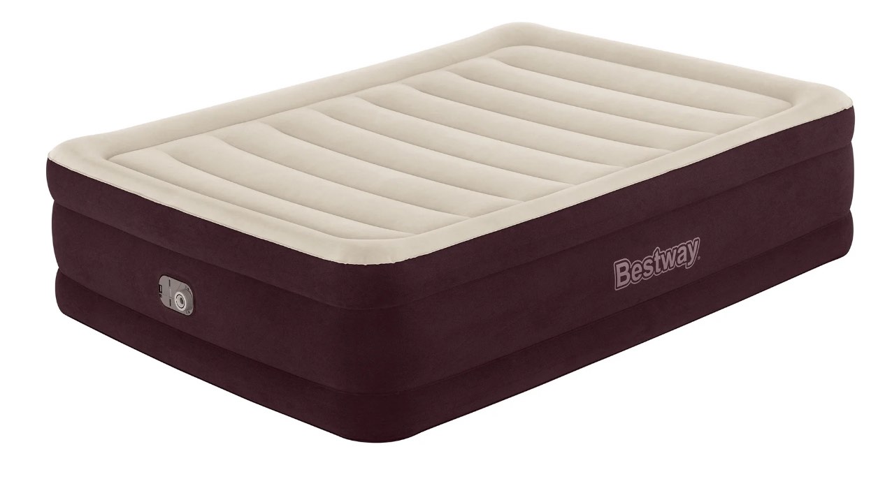 Bestway® Maroon Tritech Airbed Queen 20" with Built-in AC Pump
