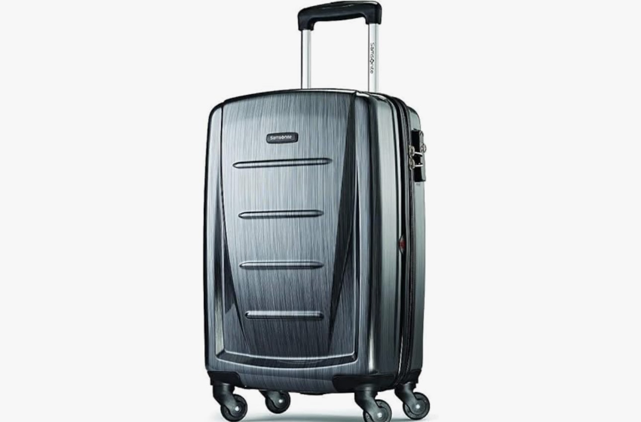Samsonite Winfield 2 Hardside Expandable Luggage with Spinner Wheels, Checked-Large 28-Inch, Charcoal