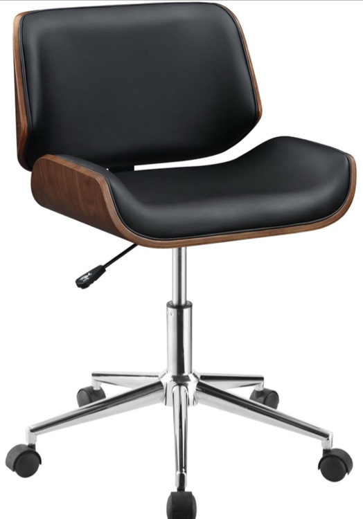 Coaster Home Furnishings Addington Adjustable Height Office Chair Black and Chrome
