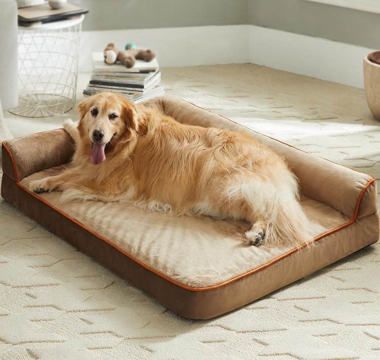 BFPETHOME Orthopedic Dog Beds for Large Dogs-Waterproof Sofa Dog Bed with Removable Washable Cover, Large Dog Bed with Waterproof Lining and Nonskid Bottom,Pet Bed for Large Dogs 