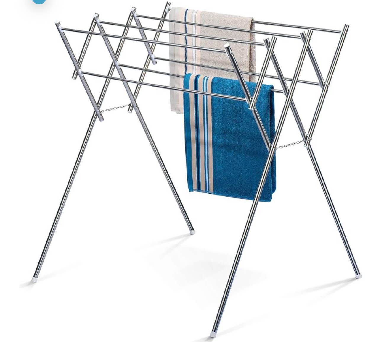 HOUSE DAY Drying Rack Towel Rack Stainless Steel Foldable Towel Clothes Drying Rack Folding Drying Rack Laundry Drying Rack