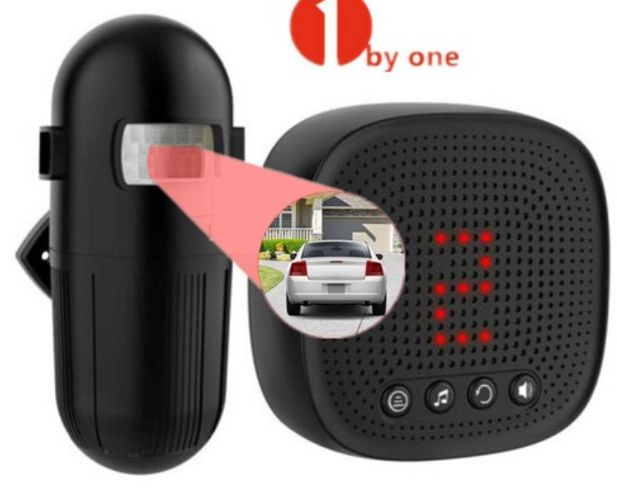 1byone Wireless Driveway Alarm Alert System Motion Sensor Shed