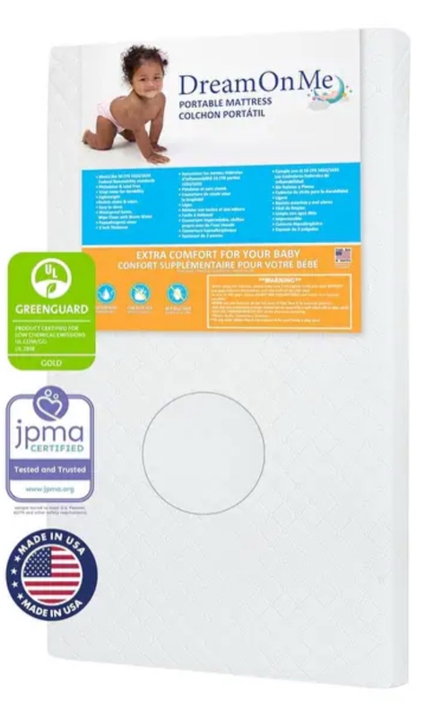 Dream On Me Sunset 3-inch Fiber Baby Crib Mattress