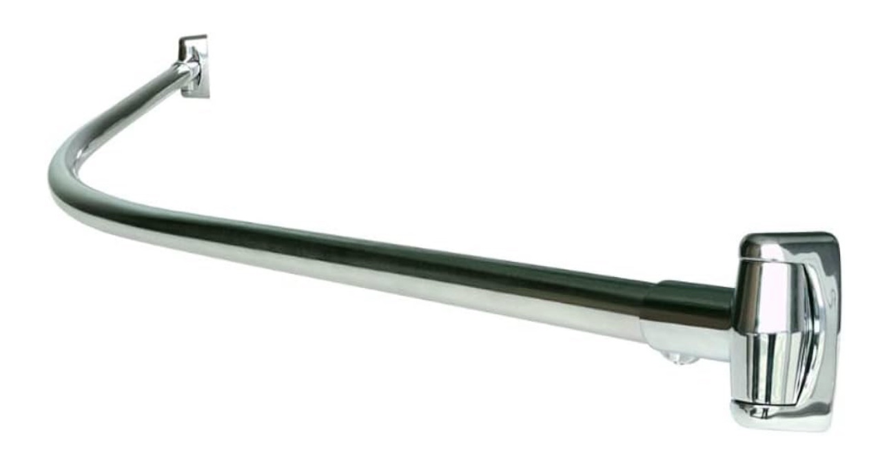 Seasons 60 Satin Nickel Aluminum Curved Shower Rod