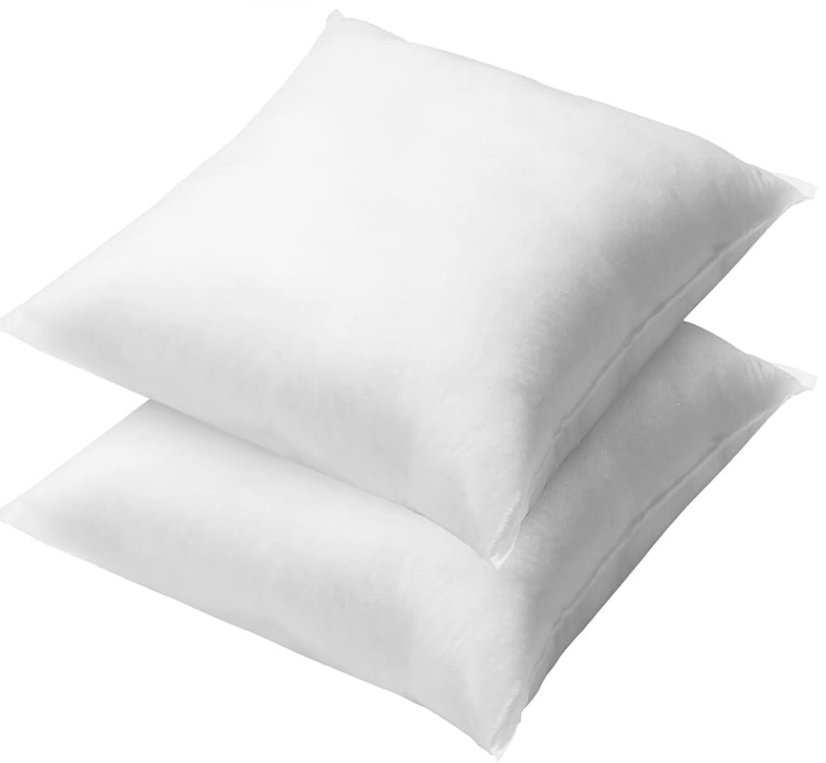 Throw Pillow Inserts - 20 x 20 Inches Decorative Pillows Inserts Set of 2, Premium Hypoallergenic Couch Pillows, Throw Pillows for Couch Bed Sofa - White