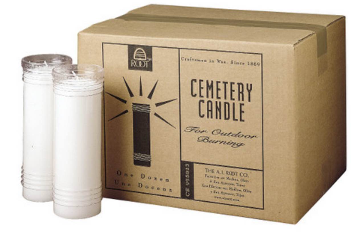 Cemetery Candles Case of 12