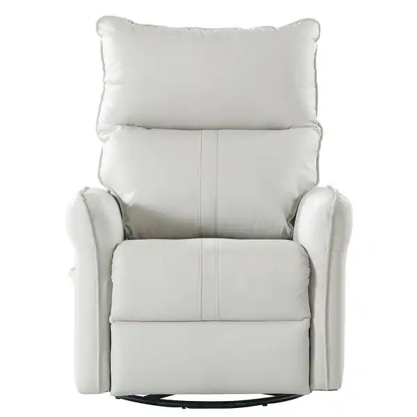 270 Degree Power Swivel Recliner Gliders Rocker Chair with USB Ports - Light Gray