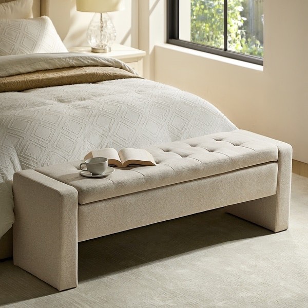 Bruno Modern Bedroom Bench with Storage Space by HULALA HOME - navy 