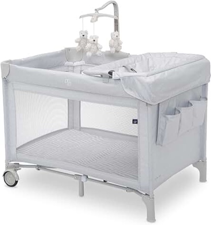 GAP babyGap Deluxe Play Yard, Grey Stripes