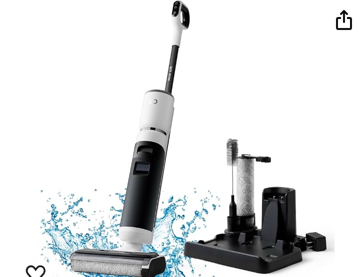 INXNI W10 Wet Dry Vacuum Cleaner with Self Cleaning, 16KPA Cordless Wet Dry Vacuum Mop with Dual Edge Cleaning, Lightweight Self-Propelled Mop Vacuum Cleaner for Hard Floors, Sticky Messes