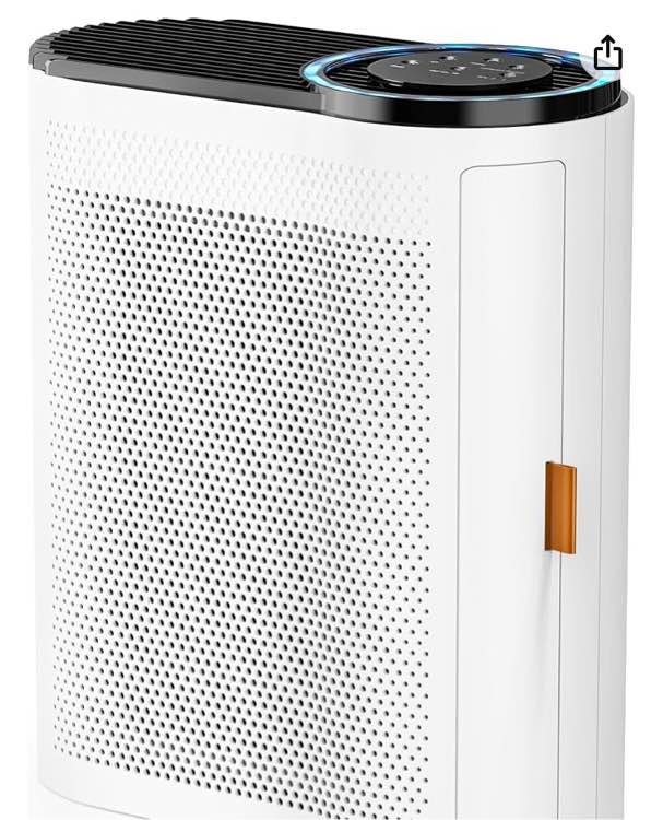 AROEVE Air Purifiers for Large Room Up to 1095 Sq Ft Coverage with Air Quality Sensors Impressive Filter Layer with Auto Function for Home, Bedroom, MK04- White