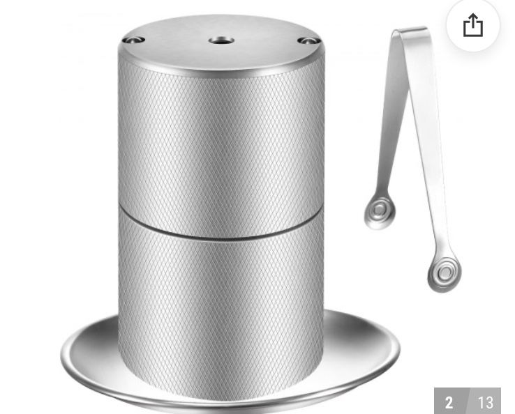  VEVOR Ice Ball Press, 2.4" Ice Ball Maker, Aircraft Al Alloy Ice Ball Press Kit for 60mm Ice Sphere, Ice Press w/Stainless-Steel Clamp Plate, Silver Ice Ball Press Maker for Whiskey, Bourbon, Scotch