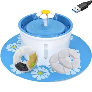 Cat Water Fountain, 54oz/1.6L Automatic Pet Fountain Dog Water Dispenser, Ultra-Quiet Pump Cat Fountain for Cats, Dogs, Multiple Pets