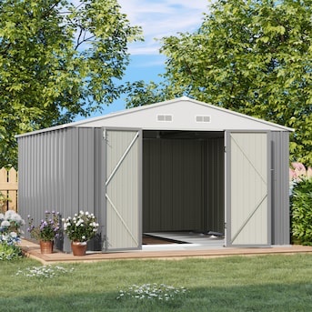 Patiowell 10-ft x 10-ft Galvanized steel Metal Storage Shed