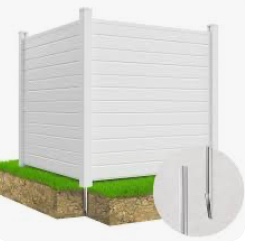 White privacy fence 