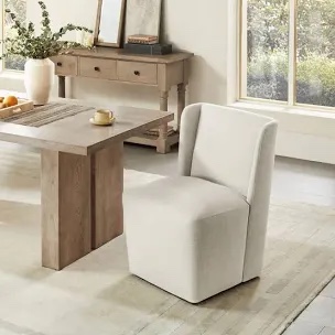 Ardeth Polyester Blend Side Chair With Caster