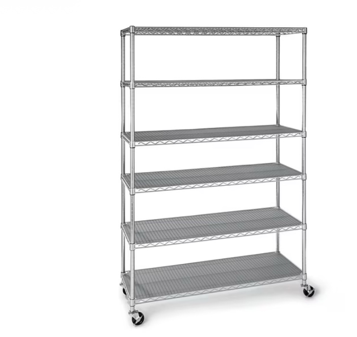 Member's Mark 6-Tier NSF Heavy Duty Wire Shelving, 47.75" W x 18" D x 75.5" H