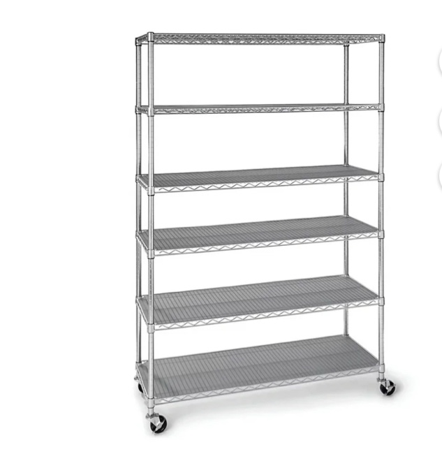 Member's Mark 6-Tier NSF Heavy Duty Wire Shelving, 47.75" W x 18" D x 75.5" H