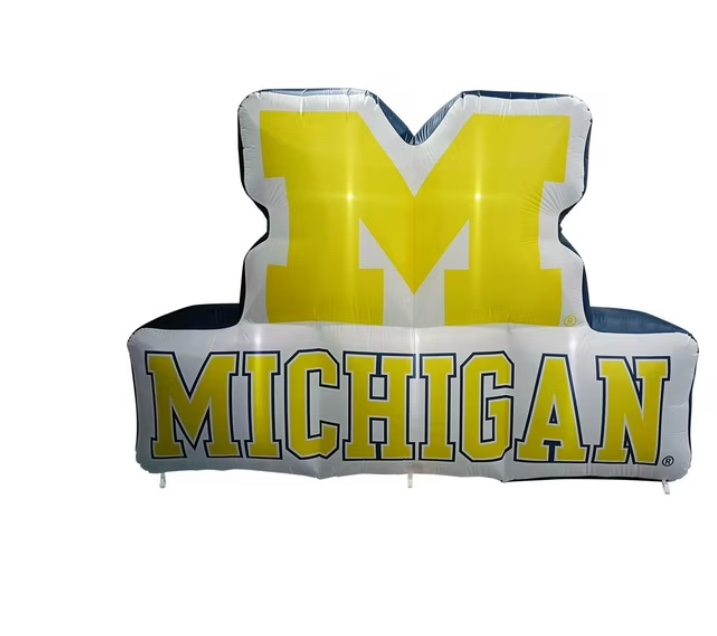 Logo Brands Michigan Wolverines Pre-Lit 7’x10’ Team Inflatable