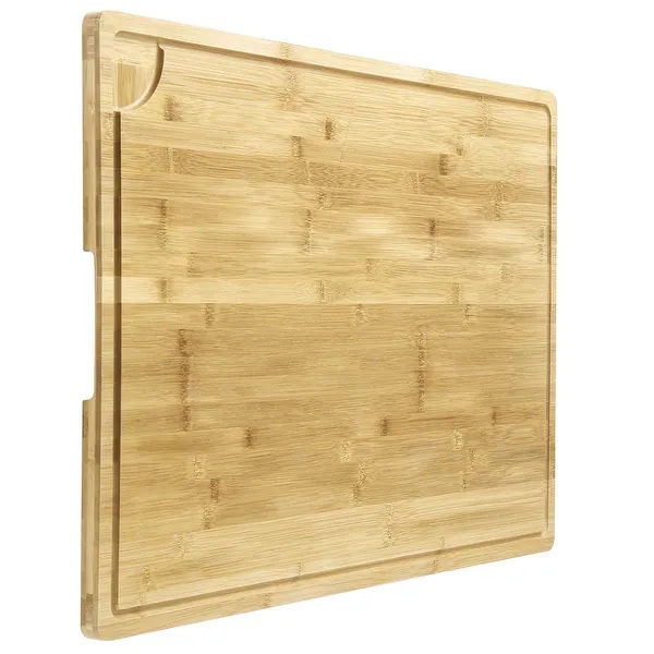 Bamboo Wood Cutting Board for Kitchen with Juice Groove - 30"x20" - Natural