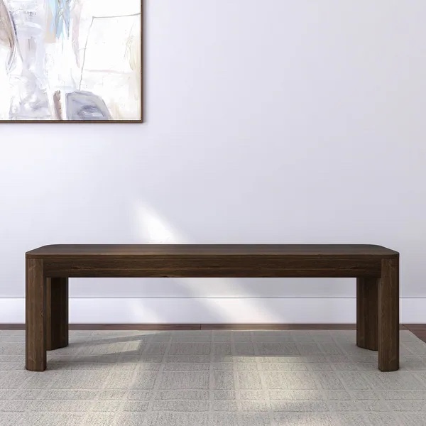 Plank and Beam Contour Dining Bench