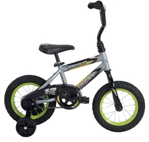 Huffy 12 in. Rock It Kids Bike for Boys Ages 3 and up Years Child Grey Matte and Lime