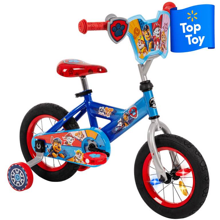 Huffy 12" Paw Patrol Kids' Bike, Fits Riders 3'1" - 3'5", Blue, Child, Boy's 