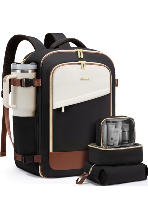 LOVEVOOK Travel Backpack for Women, 40L Carry On Backpack Flight Approved, Large Personal Item Bag Fits 17 inch Laptop, TSA Approved Luggage with 3 Packing Cubes,Waterproof Weekender Gym Daypack