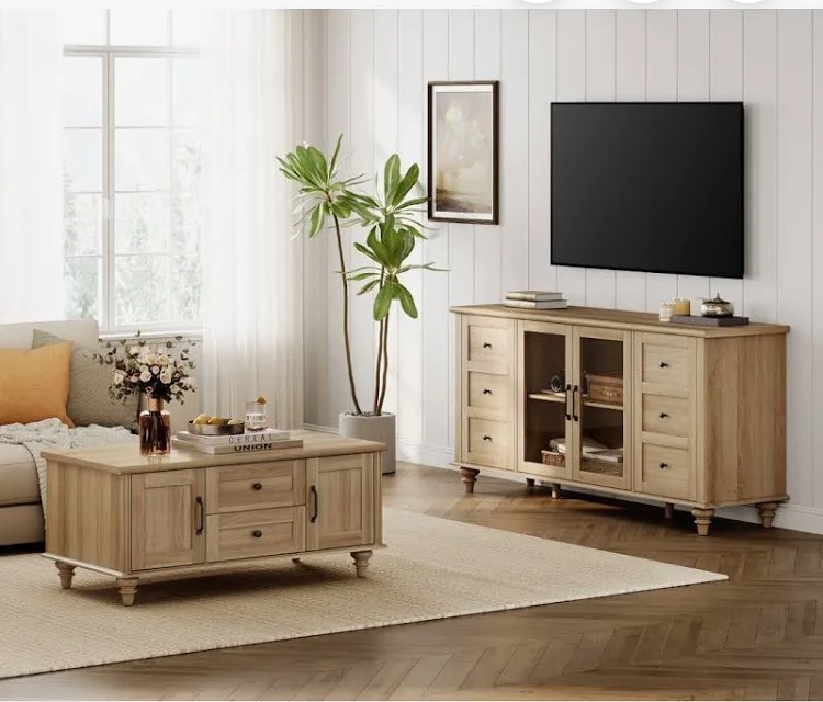 Sand & Stable Scarlett TV Stand and Coffee Table Set