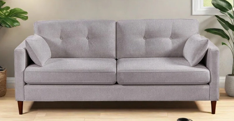87.5" Multi-Man Polyester Linen Sofa, Couch For Living Room, Apartment