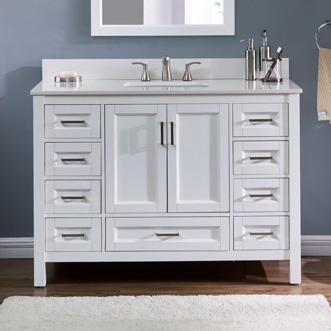 Durham Bathroom Vanity in White. Minor chip in corner, otherwise great condition