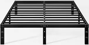10 Inch King Size Bed Frame No Box Spring Needed Metal Platform King Bed Frame, Easy Assembly Heavy Duty Noise Free, Black