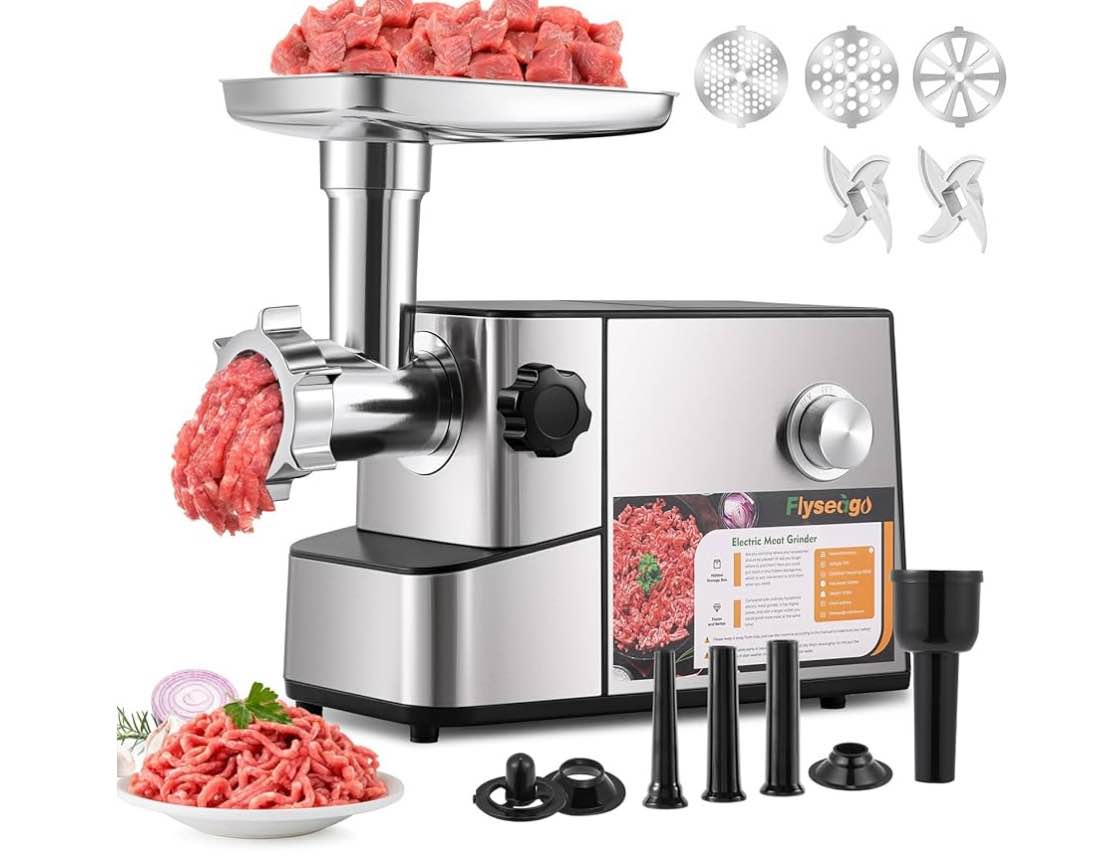 Meat Grinder Electric 3200w High Capacity Commercial Heavy Duty Meat Grinder and Sausage Stuffers, Kubbe Kit for Household Use & Commercial