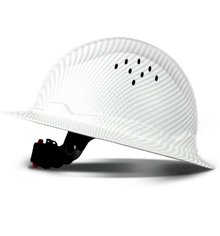 SBD-G1C Construction Full Brim Safety Helmet HDPE Hard Hat Vented Hardhats Sunshade Carbon Fiber Pattern Industrial Work Certified ANSI/ISEA Z89.1