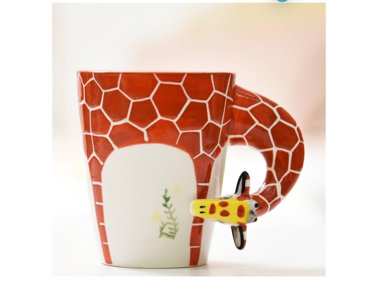 Cups, coffee cups and teacups for home use, exquisite cups, household items, mugs, 3D three-dimensional animal mugs, hand-painted ceramic cups, cute and creative personalized milk coffee cups ( Color
