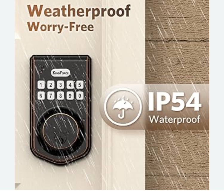 King Force Fingerprint Smart Lock Digital Code Keypad Deadbolt