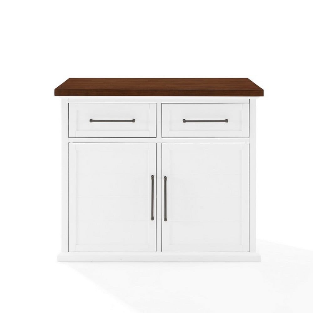 Crosley KF30091WA-WH Bartlett 42 Inch Wood Top Kitchen Island/INCOMPLETE - Top Only