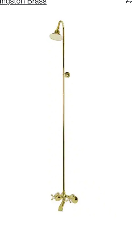 Kingston Brass Vintage Shower Combo - Polished Brass