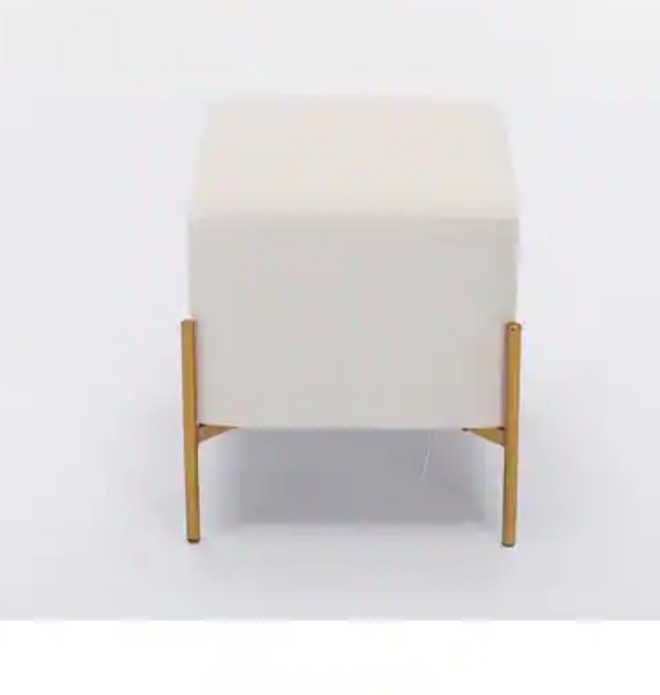 Adedon Upholstered Accent Stool/ Footrest - Cream