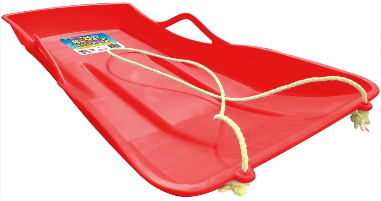 Superio 48" Booster Snow Sled for Kids and Adults (Red)