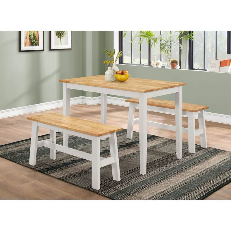 Aaliyanna 3 - Piece Solid Wood Top Dining Set