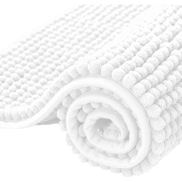 2 Subrtex Luxury Chenille Bath Rugs Soft Bathroom Mats
