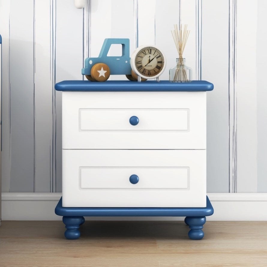 ZNTS Wooden Nightstand With Two Drawers For Kids,End Table