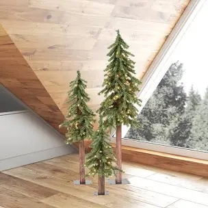 4 ft. Prelit Mountain Cedar Artificial Christmas Tree