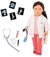 Our Generation By Battat Nicola 18Inch Deluxe Posable Doctor  Fashion Doll For Ages 3 Years & Up