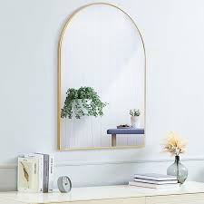 SCWF-GZ 20x30 Arch Mirror Square Wall Mounted Metal Frame Mirrors for Entryway Bedroom Bathroom Living Room 22x30 24x36 inch Black Silver - Gold